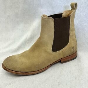 Frye‎ tan and brown nubuck leather Chelsea boots women's size 8.5